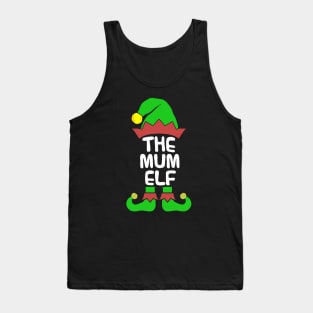 Mum Elf Matching Family Group Christmas Party Pajama Tank Top